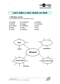 British English: Weather &ndash; worksheet 3
