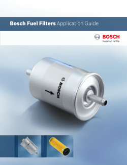 Bosch Fuel Filters Application Guide