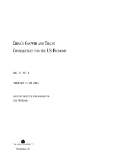 china`s growth and trade: consequences for the