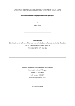A report on free-roaming domestic cat activities in urban areas