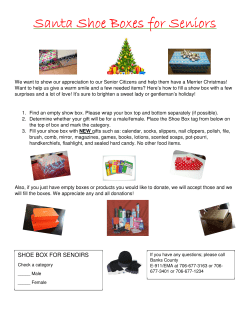 Santa Shoe Boxes for Santa Shoe Boxes for Seniors
