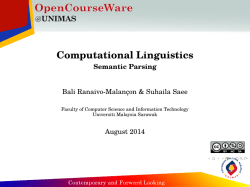 Semantic Parsing