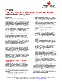 FACTS Teaching America`s Kids About A Healthy Lifestyle