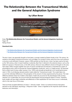 The Relationship Between the Transactional Model, and the