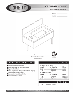 ice cream housing - Infinity Stainless Products