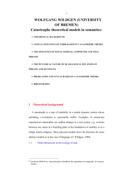 Catastrophe theoretical models in semantics