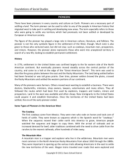 Foundations of Social Studies HISTORY PIONEERS
