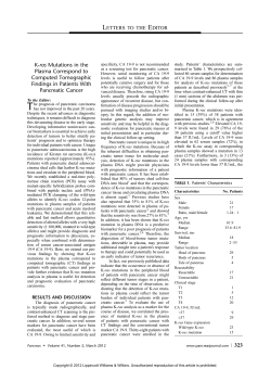 K-ras Mutations in the Plasma Correspond to Computed