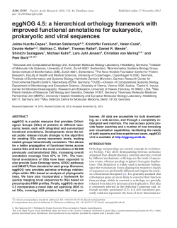 eggNOG 4.5 - Nucleic Acids Research