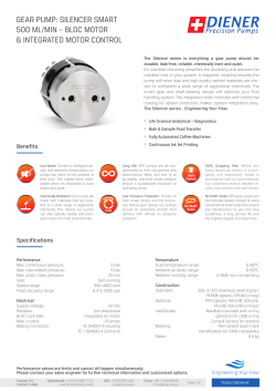 Product Datasheet DPP Silencer Smart 500 ml/min BLDC Motor