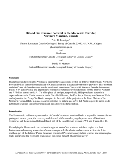 Oil and Gas Resource Potential in the Mackenzie Corridor, Northern