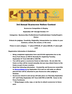 1st Annual Scarecrow Hollow Contest