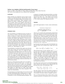 Surface wave isolation with the interferometric