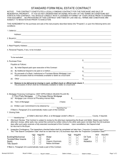 standard form real estate contract