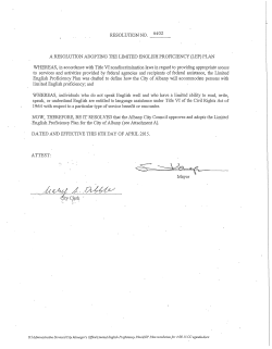 Limited English Proficiency Plan