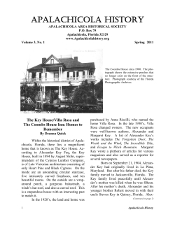 Spring 2011 - Apalachicola Historical Society