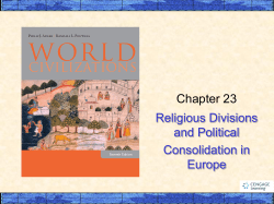 Chapter 23 Religious Divisions and Political