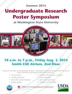 2014 Abstract Booklet - WSU undergraduate researchers
