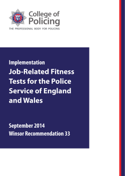 Implementation Job-Related Fitness Tests For The Police