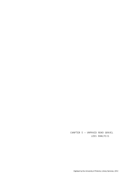 chapter 5 - unpaved road gravel loss analysis