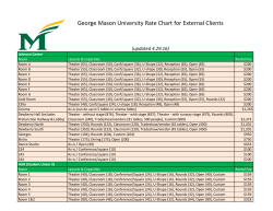 Room Rate Card - The Office of University Events