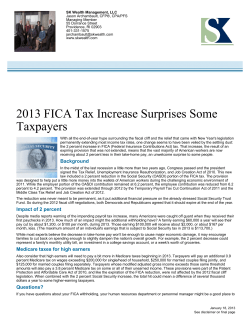 FICA Tax Increase Surprises Some