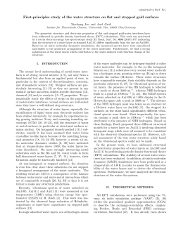 First-principles study of the water structure on flat and