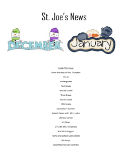 St. Joe`s News - St. Joseph`s Elementary School