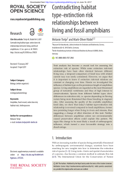 Contradicting habitat type-extinction risk relationships between