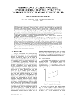 performance of a reciprocating endoreversible brayton cycle with