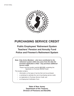 purchasing service credit