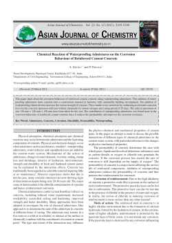 Chemical Reaction of Waterproofing Admixtures on the Corrosion