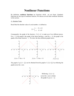 Nonlinear Functions