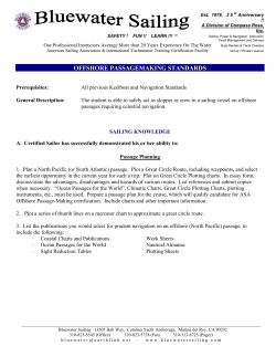 OFFSHORE PASSAGEMAKING STANDARDS