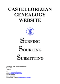 URFING OURCING UBMITTING - Castellorizo Genealogy Website