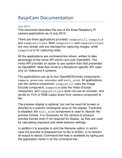 RaspiCam Documentation