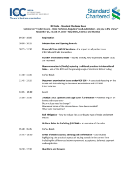 ICC India &ndash; Standard Chartered Bank Seminar on &ldquo;Trade Finance