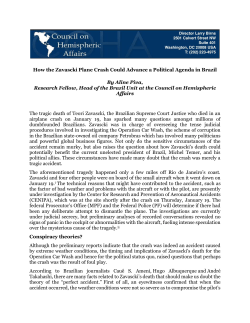 How the Zavascki Plane Crash Could Advance a Political