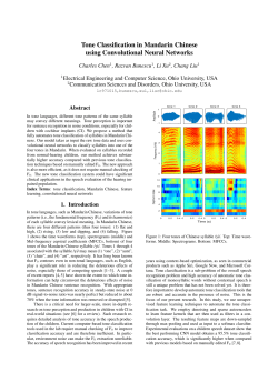 Tone Classification in Mandarin Chinese using