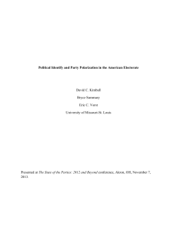 Political Identify and Party Polarization in the American Electorate