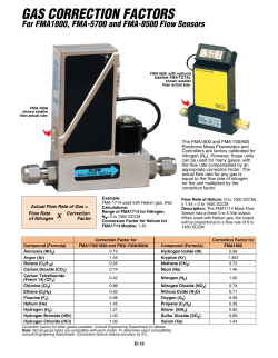 gas correction factors
