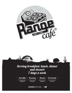 Serving breakfast, lunch, dinner and dessert 7 days a week