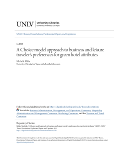 A Choice model approach to business and leisure traveler`s