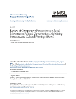 Review of Comparative Perspectives on Social Movements: Political