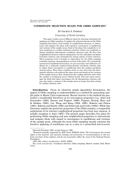 COORDINATE SELECTION RULES FOR GIBBS