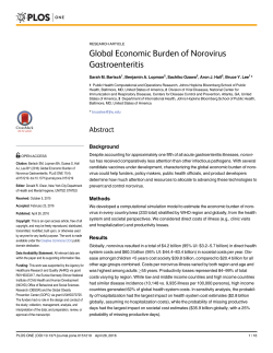 The global cost of norovirus