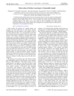 Observation of Surface Layering in a Nonmetallic Liquid