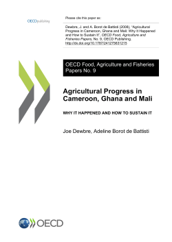 Agricultural Progress in Cameroon, Ghana and Mali