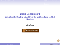 Basic Concepts #4 - Data Step #3: Reading a SAS Data Set and