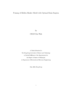 Pruning of Hidden Markov Model with Optimal Brain Surgeon TU